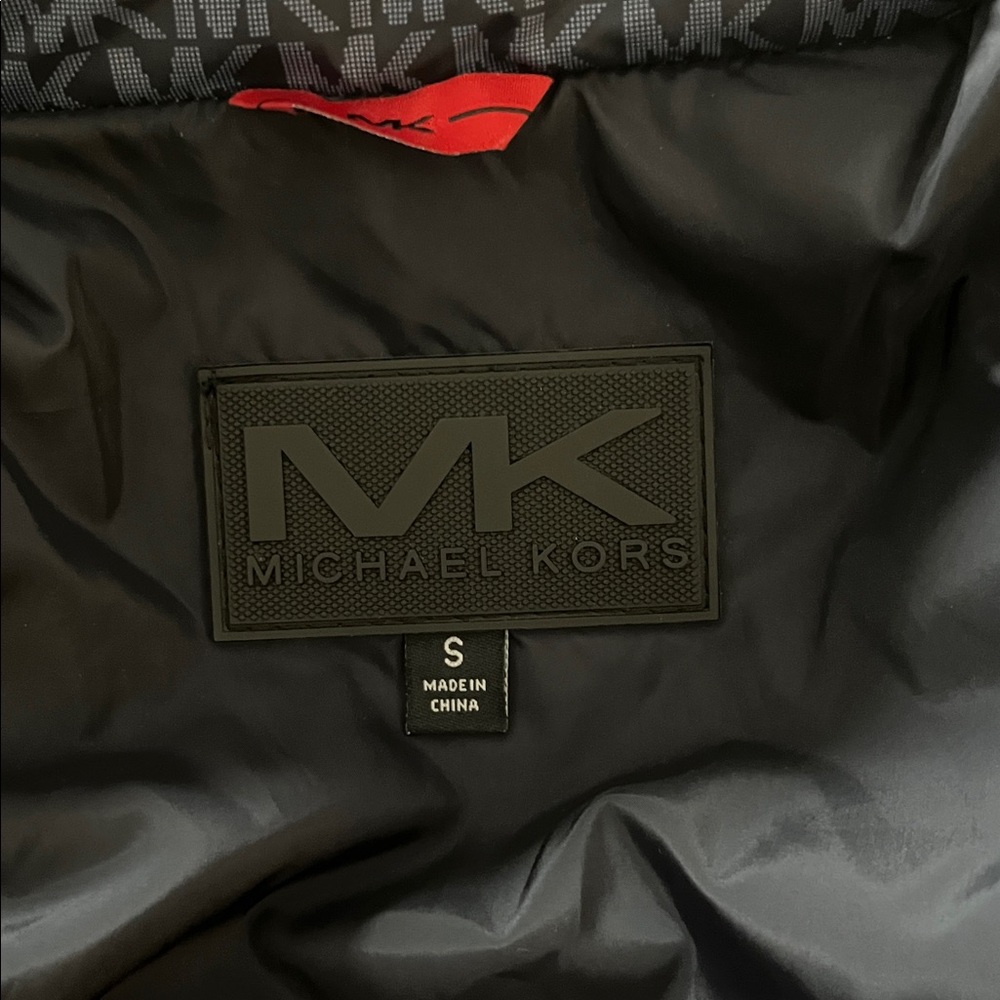 Michael Kors Navy Patterned Puffer Jacket - image 4